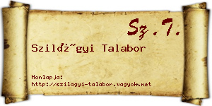 Szilágyi Talabor névjegykártya